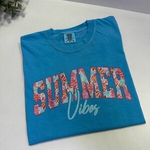 Comfort Colors Summer Vibes Graphic Tee, Size L, New